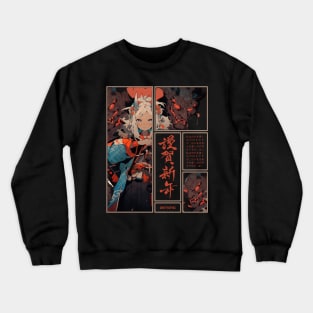 demonic anime girl Crewneck Sweatshirt